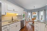 The kitchen is outfitted with premium soft-close cabinets, offering a touch of luxury and convenience. These thoughtfully designed cabinets enhance both function and style, ensuring a quiet, smooth close every time.