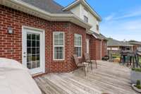 The back deck provides the perfect spot for outdoor entertaining or relaxation.