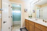 Full upstairs bath off the 2nd Bedroom