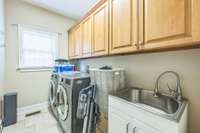 Laundry room with sink