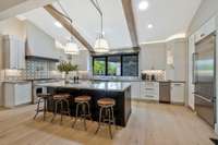 Spacious Kitchen with large middle Island and beautiful natural light