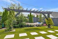 A beautiful pergola for a peaceful hammock