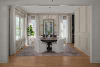 Light-filled dining room