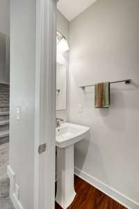 Downstairs powder room