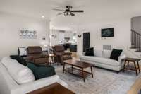 *OPEN TO THE DINING AREA AND KITCHEN*
