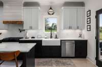 *FARMHOUSE SINK* POT FILLER ABOVE THE GAS RANGE* NO DETAIL MISSED!!*