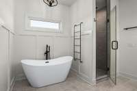*FREE STANDING TUB* TILE SHOWER*