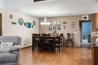 Open dining and living floorplan