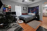 One of three extra bedrooms