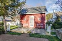 The sellers have renovated the old original detached kitchen with new siding, windows, flooring, and HVAC