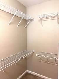 Walk-in closet for easy access to your personal items in each bedroom.