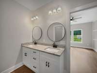 Pimary Bathroom with granite countertops