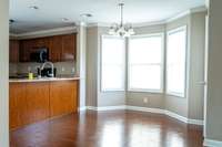 Bay window looking out the dining room!