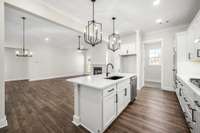 upgraded lighting package with quartz countertops in your kitchen