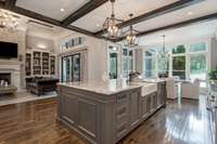 Gorgeous views of the backyard and pool while you're doing the dishes