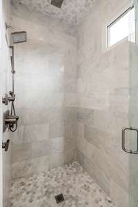 Enjoy the resort-style shower