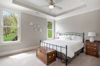 5BR features a tray ceiling, walk-in closet and ceiling light fan and shares a "jack-n-jill" bath with the 4BR