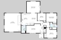 The floor plan for 206 Moss Drive