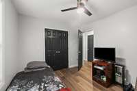 Notice the beautiful flooring continues into the bedrooms!