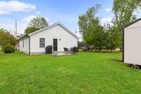Sellers added a shed and they painted it to match your new home!