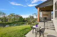 A fully fenced backyard with a 5’ fence for added safety, the backyard is ideal for kids, pets or peaceful relaxation.