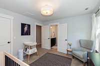 This bedroom and the second bedroom are connected by a Jack-and-Jill bathroom, perfect for siblings or guests.