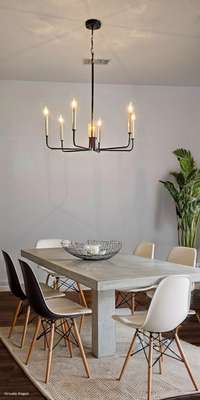 This condo is NOT furnished! This is a virtually furnished photo of the room!