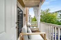 This condo is NOT furnished! This is a virtually furnished photo of the room!