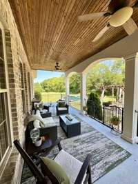Main level covered patio. Great breezes for morning coffee or afternoon relaxing.