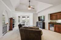 2nd Level Bonus Area w access to covered rear patio. Bar area.