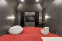 2nd level Theater Room. Large storage closet.