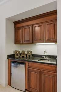 Bar area with sink.
