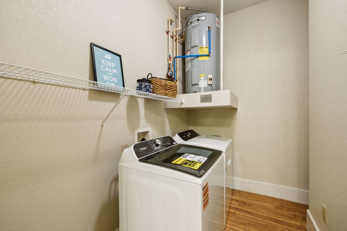 Enough space to hang your freshly laundered items.