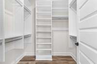 Custom closet in primary suite