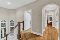 Upstairs landing overlooks the living room!