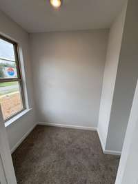 Current status as of 6/23/2025. Bedroom #2 Closet. Will include wire shelving.