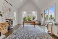 Home office/studio upstairs with great light and private balcony