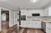 Open concept but separate.