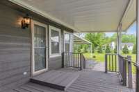 Flex room door leads to this great covered deck!