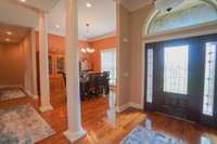 formal dining room to the left of the entry