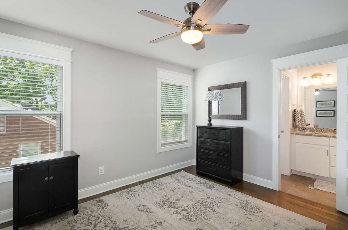 Third bedroom upstairs that leads into a shared bath with the second bedroom.