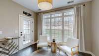 Breakfast nook area with a view of nature