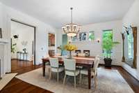 The formal dining room is at the center of the main level offering a wonderful flow for entertaining