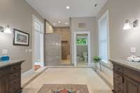 Water closet and walk-in shower