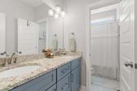 Full bath on the main level.