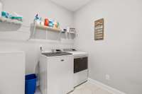 Large walk-in laundry room.