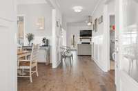 Home boast with beautiful hardwoods and neutral paint.