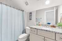 Upstairs full bath off bonus