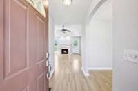 The nice entryway is a warm welcome to your new home!
