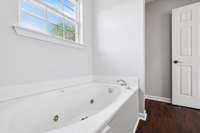 ...private master bath with whirlpool tub...